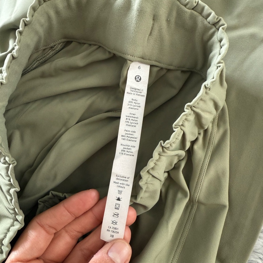 Olive Green Drawstring Pants - image 2